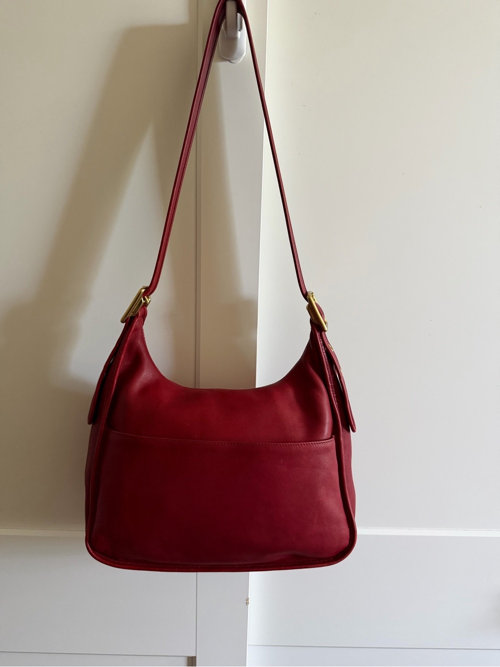 Coach Vintage 9718 Legacy Crescent Red Leather Shoulder Bag - Picture 9 of 9
